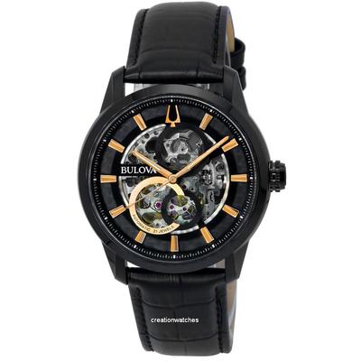 Relógio Masculino Clássico Sutton Preto Esqueleto Automático 98A283