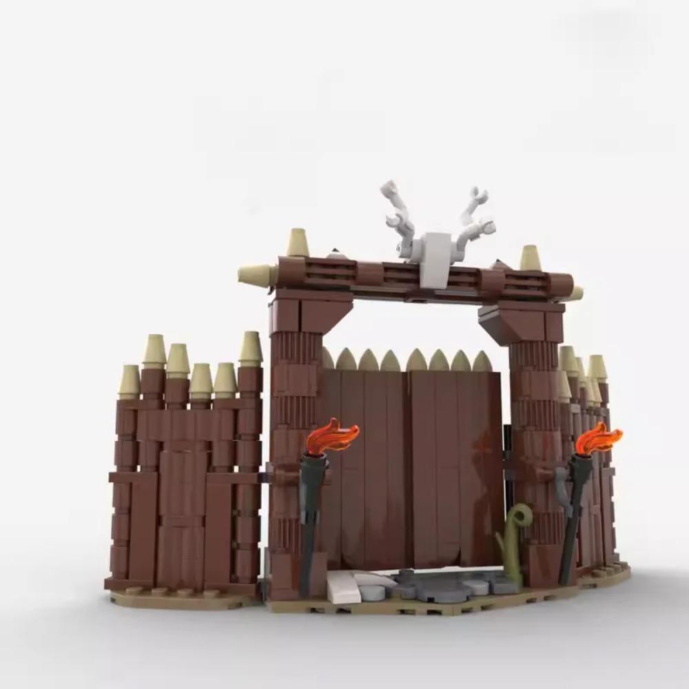 Medieval Scene Building Blocks Snow Sentry Siege Watchtower Siege Engines Ballista Moc Street View Assembled Brick toys