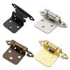 2Pcs Overlay Cabinet Door Flush Hinges with Screws Self Closing Door Hinge Furniture Hardware