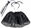 Kostium Strój Pająk Tutu Opaska Różdżka Halloween