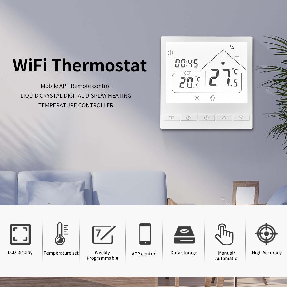 Tuya Smart WIFI Room Thermostat Water/Gas Boiler Electric Floor Water Heating Temperature Controller Google Alexa Yandex Alice