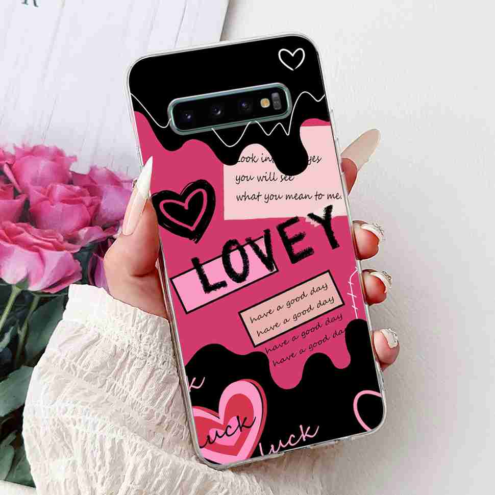 For Samsung Galaxy S10+ Case Fashion Design Soft Silicone TPU Back Cover For Samsung s10+ S10 Plus Butterfly Rose Phone Shell
