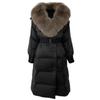 OFTBUY Winter Jacket Women Long Natural Real Raccoon Fox Fur Collar White Duck Down Coat Belt Thick Warm Casual Outerwear