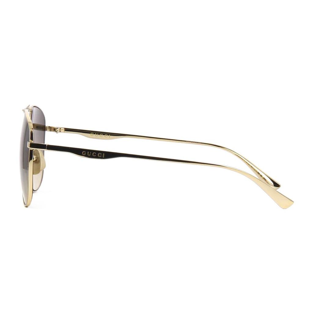 Gucci Brilliant Glory Series Business Travel Edition High Definition Aviator Sunglasses Men Sunglasses Gold GG0336S-001