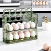 Stackable Egg Holders for Refrigerator,Clear 3x10 Egg Tray Storage Box Dispenser