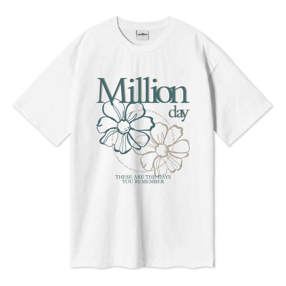 Million Day Million Blossom Over T-Shirt White/Xl