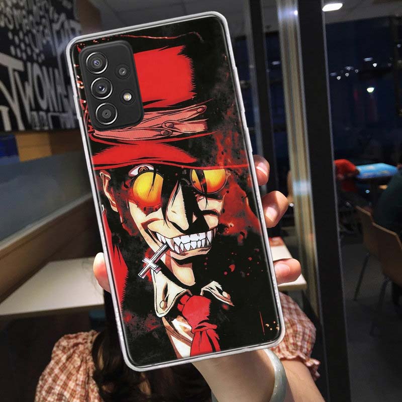 Alucard Helsing Phone Case for Samsung A54 A57 A37 A17 A14 A15 A12 A24 A34 A55 A35 A25 A52S A07 A05S A04S A22 A32 A72 Galaxy Not