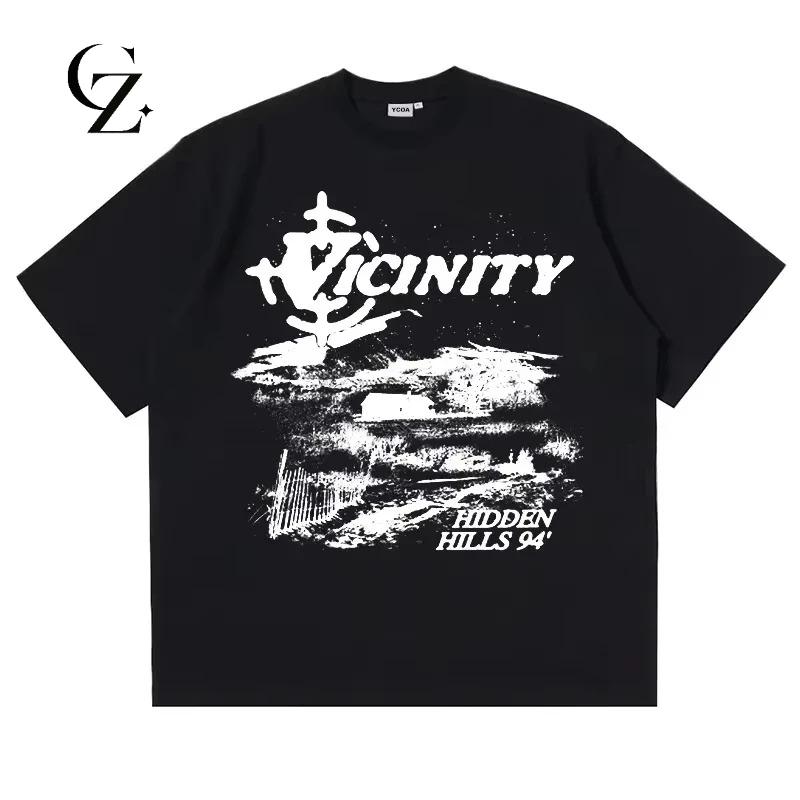 Pure Cotton Mens Y2k Clothing Hiphop Rock Band Punk Goth Fashion Casual Printed Tshirt Vintage Aesthetic Harajuku Streetwear