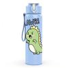 1PC Little Green Dinosaur Baby Cartoon Print 750ml Color Plastic Sports Water Bottle Leakproof Flip Straw Lid Suitable for Sports Office Home Use