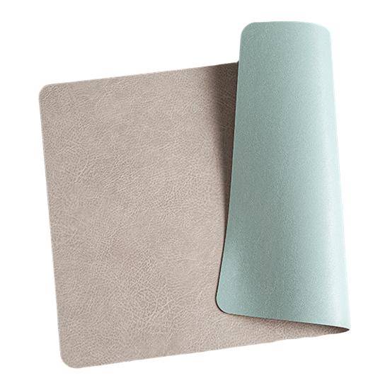 Double-Sided Placemat Waterproof Oil-Proof Heat Resistant Coaster for Dining Table Faux Leather Non-Slip Pad for Restaurant