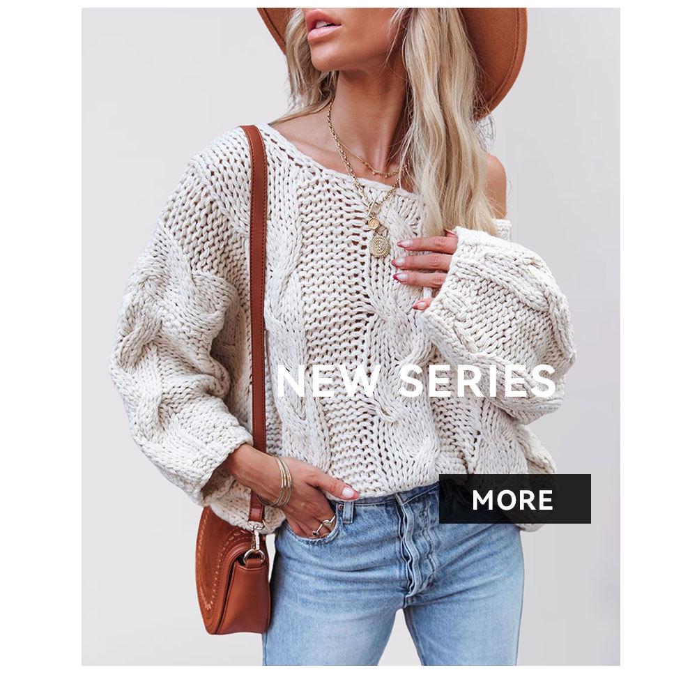 2026 Autumn/Winter European & American Street Style One-Shoulder Cable Knit Loose Plus Size Women's Sweater