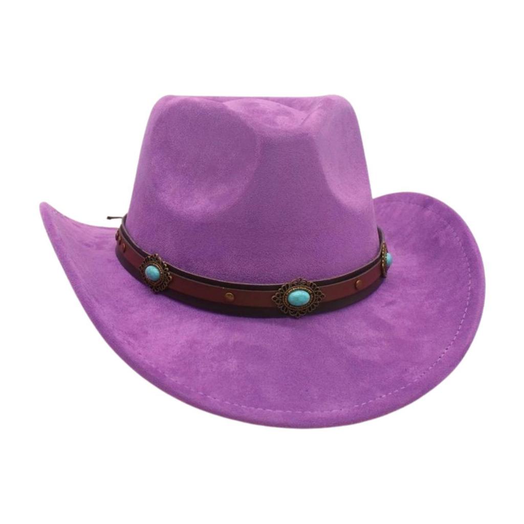 Premium Tibetan Cowboy Hat Stage Jazz Hat Multi-Color Suede Premium Top Hat