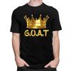 Golden Crown GOAT King TShirt Pure Cotton Tees Shirt Streetwear Tshirts Casual ShortSleeve Clothes For Men Birthday Gift