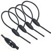 6Pcs Latex Elastic Tie Rope Easy To Use Bungee Cords Black Tie Rope For Bicycle Motorcycle Luggage Car Tarpaulin Camping