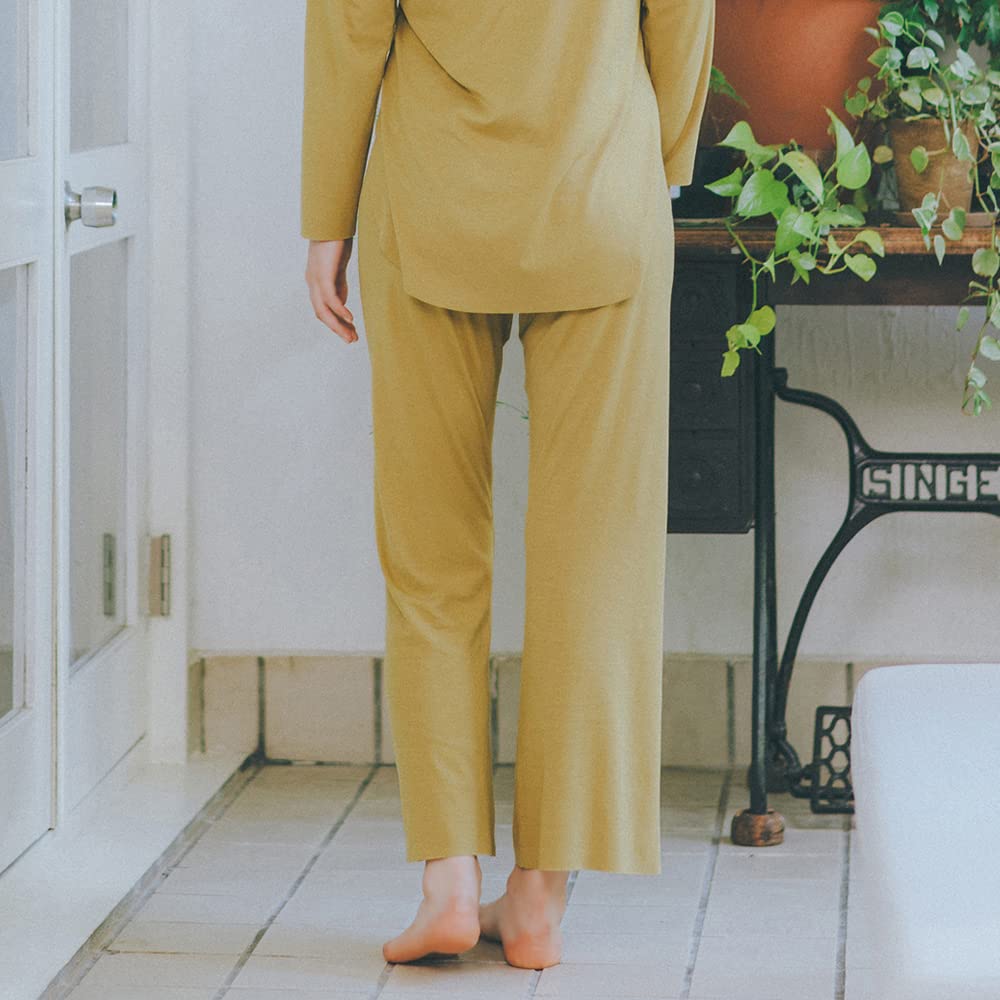 Gunze SAi SA2261 Powder Cream Long Relaxation Soft and Moisturizing Size M Women's Pants, Loungewear, Wear, Comfortable, Finish,