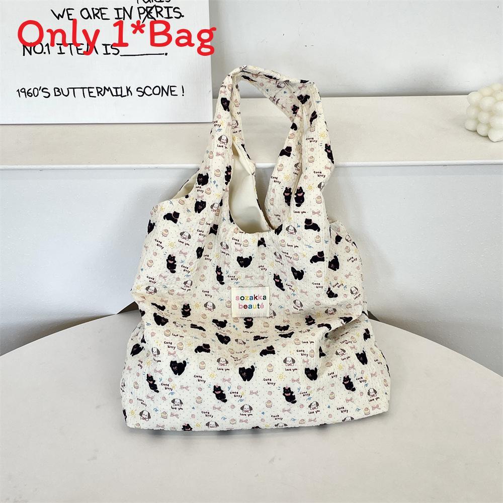Street Style Tote Bag For Women With Embossed Pattern And Polyester Material For Daily Use