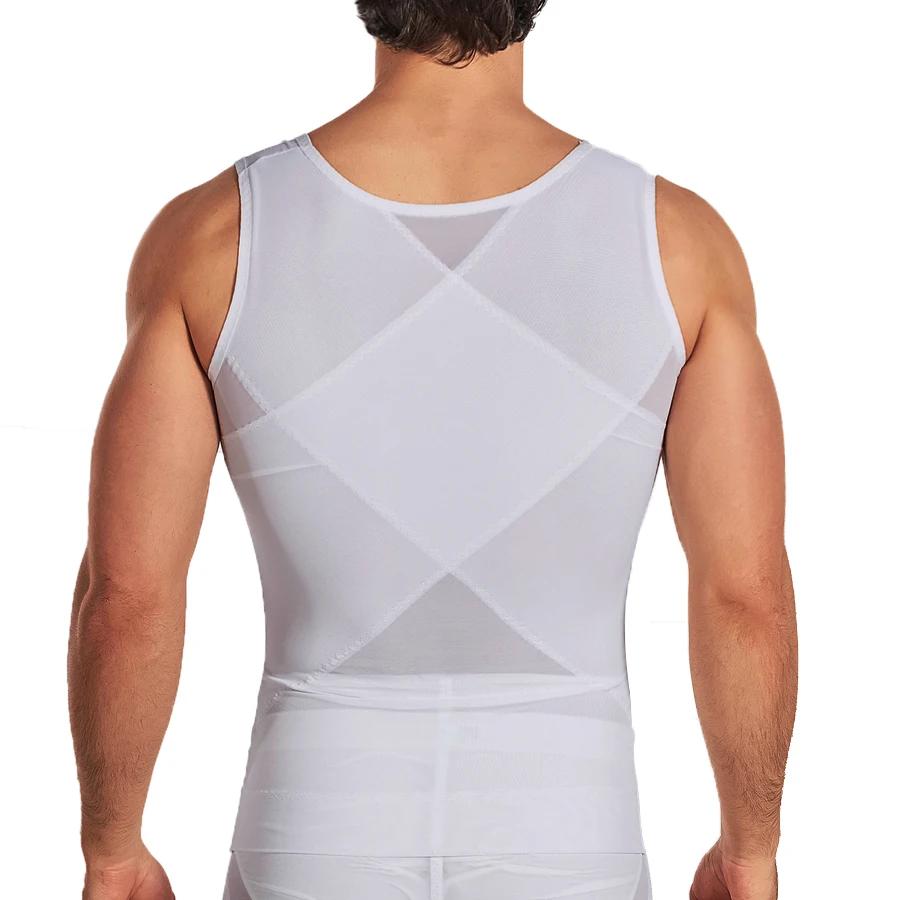 Men's Body Shaper Waist Trainer Slimming Vest Mesh Undershirt Abdomen Slimming Shapewear Fat Burning Fitness Tank Tops