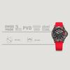 WENGER SEAFORCE Quartz Analog Watch with Stainless Steel Case Black Ice Red Silicone 200m Water Black Men's (316L)