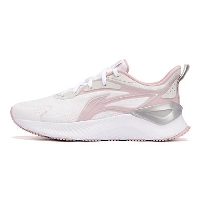 Li Ning Yue Ying 3.0 Comfortable Versatile Shock Absorbing Wear Resistant Breathable Low Top Casual Running Shoes Women Sneaker White Purple ARHU024-5