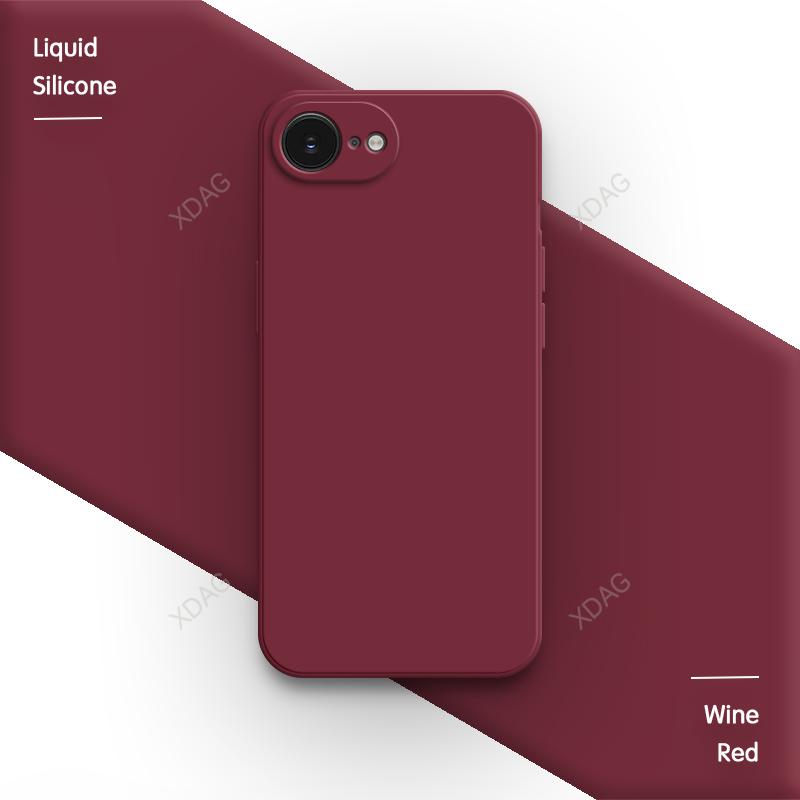 Coque Étui pour Apple iPhone 16E 16 Pro Max Plus 5G Silicone Uni Basique Classique Bord Droit Housse Arrière Funda Accessoires