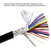 DB25 RS232 Extension Cable Double Shielding 26AWG Parallel Port Serial Port Cable Printer Data Cable Black