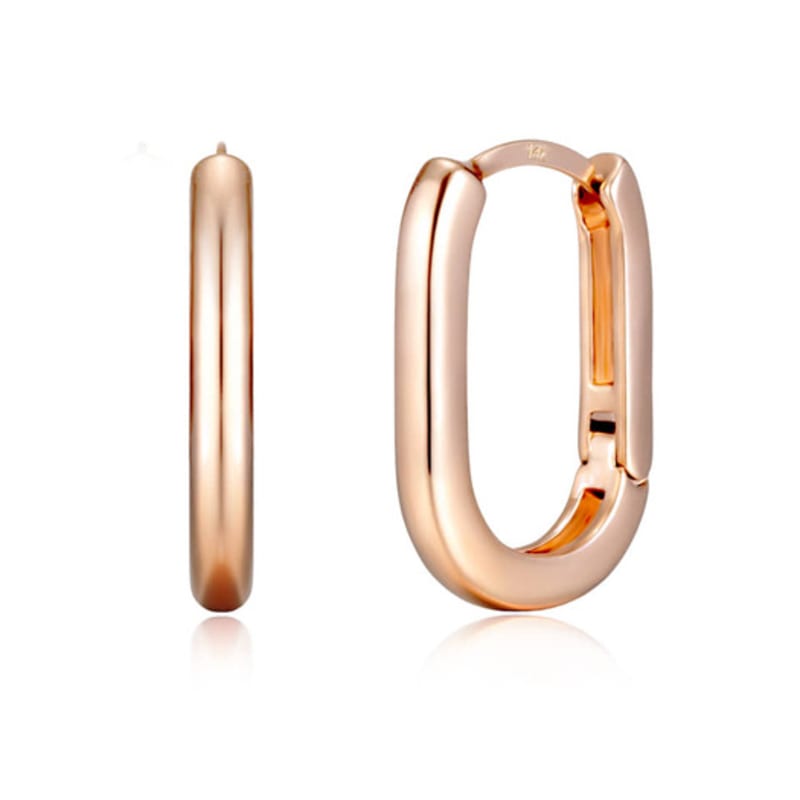 

ELLE Jewelry 14K GF Slim U-Hook Earrings ELGPEE488 white gold