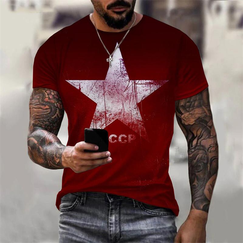 Summer New Russia CCCP T-Shirts USSR Soviet Union 3D Print Men's Women Short Sleeve T Shirt Harajuku Y2k Tops Tees Kids Clothing