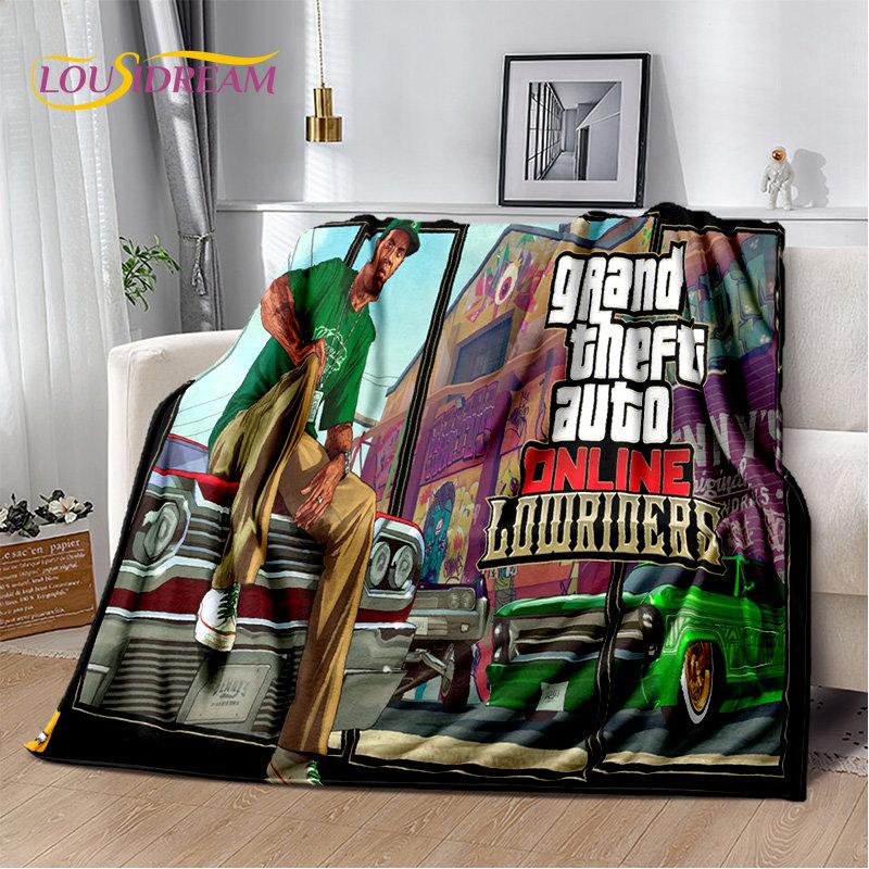 Grand Theft Auto GTA Game Gamer Soft Plush Blanket,Flannel Blanket Throw Blanket for Living Room Bedroom Bed Sofa Picnic Cover