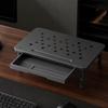 Monitor Riser with Drawer Sturdy Ventilated Stand Modern Minimalist