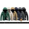 New winter coat men's thickened feather cotton-padded jacket winter cotton-padded jacket fleece trend hooded large-size cotton-padded jacket