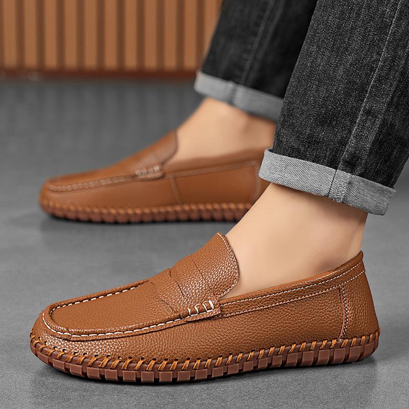 Fashion Classic Wedding Dress Moccasins  Soft Men's Leather Slip On Flats Elegantes Male Driving Loafers Handmade Outdoor Business Shoes