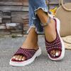 Fashion Comemore Summer Slippers for Women Outside Wear Retro Thick Bottom Roman Beach Sandals Casual Mesh Breathable Open Toe Slides