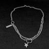 The star has the same asymmetrical star necklace, male and female couples collarbone chain short necklace.