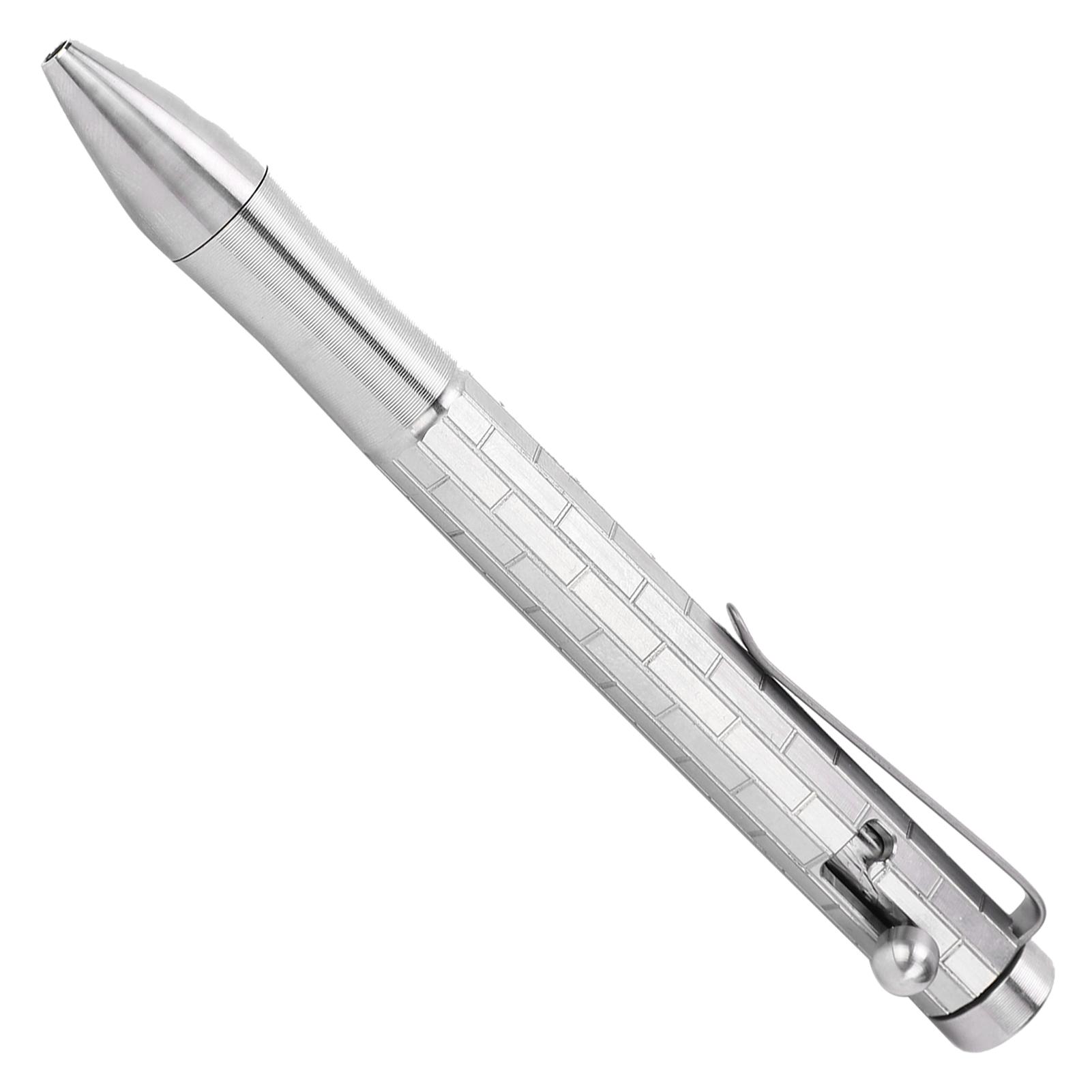 Outdoor Titanium Alloy Bolt Action Style Pen Office Business Signature Pen with Clip