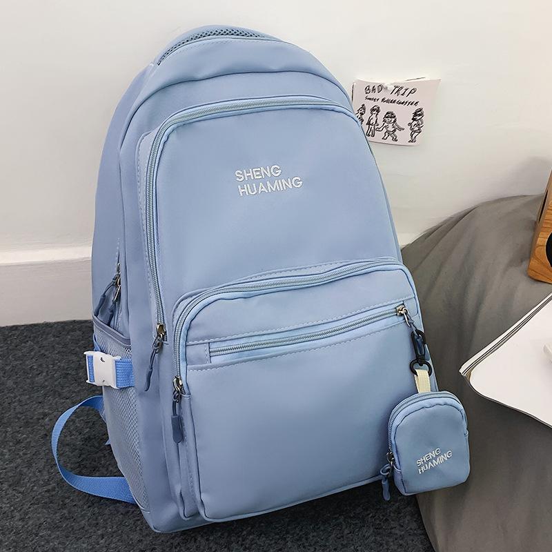 

Школьный рюкзак мужской для студентов колледжа однотонный для учеников средней школы высококачественный модный для учеников средней школы женский рюкзак