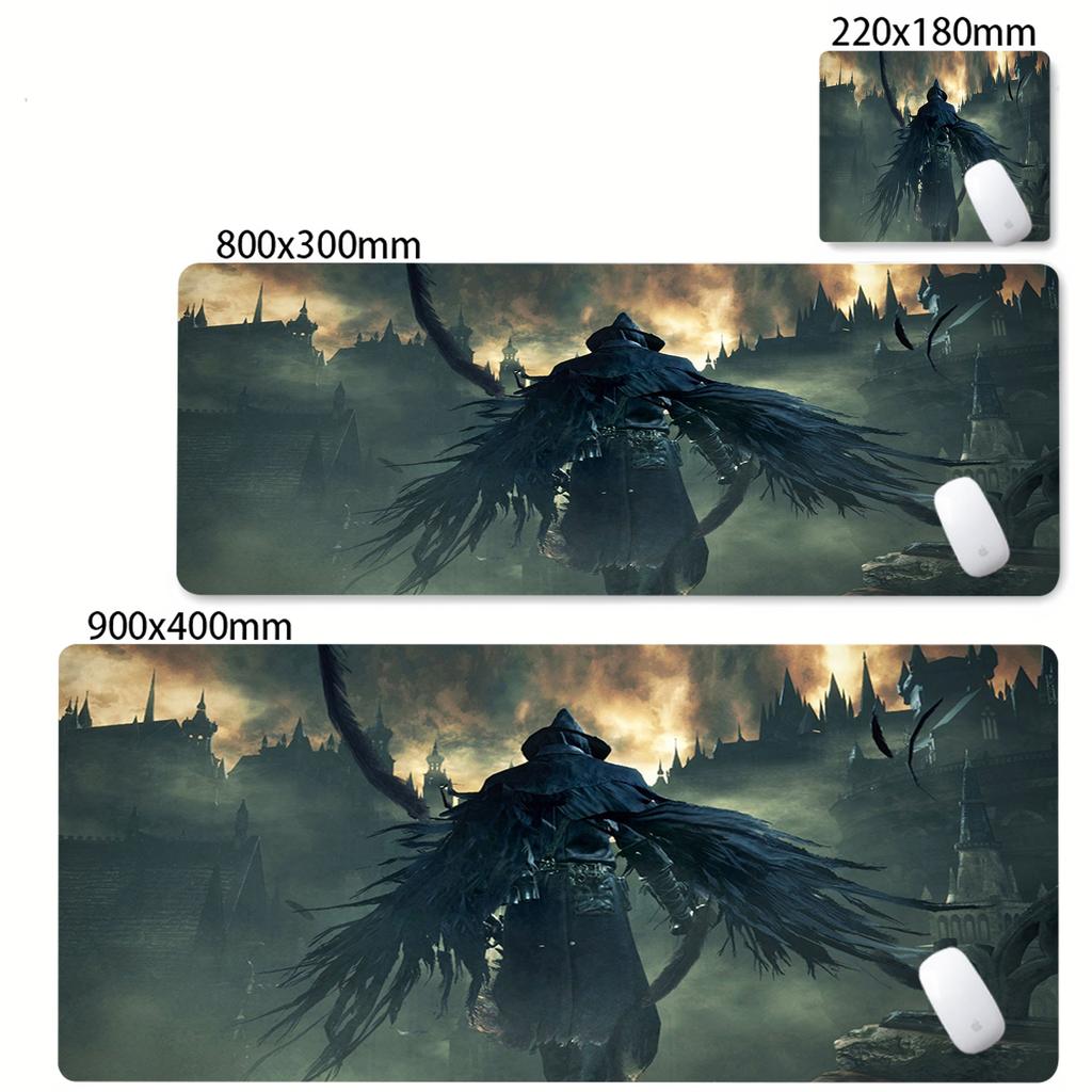 PC-Spiel Bloodborne Mauspads Schreibtischunterlage Groß Rutschfest Ausfransungsfrei Mauspads Tastatur Ergonomisch Büro Gummi Zuhause Benutzerdefiniert Tischmatten