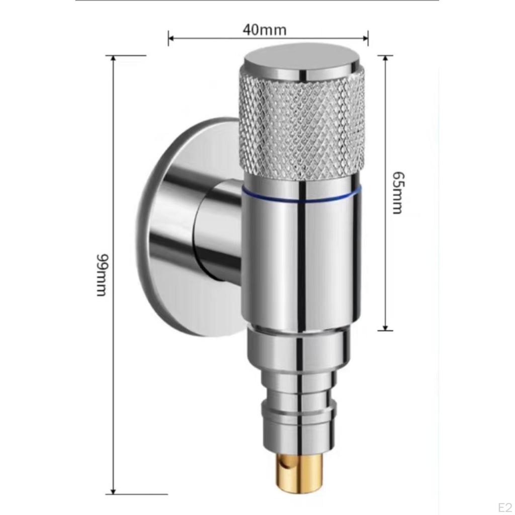 Mässings tvättmaskinskran Väggmonterad Reptålig Hållbar Kran Automatisk Vattenstoppsventil