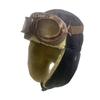 Winter Fleece Lined Aviator Hat With Ear Protection Windproof Warm Cap Outdoor Skiing Motorcycle Riding