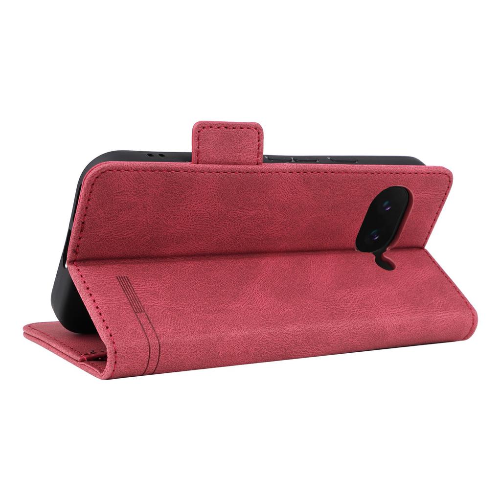 For Google Pixel 9a Case Leather Wallet Flip Phone Cover with Hardware Decor