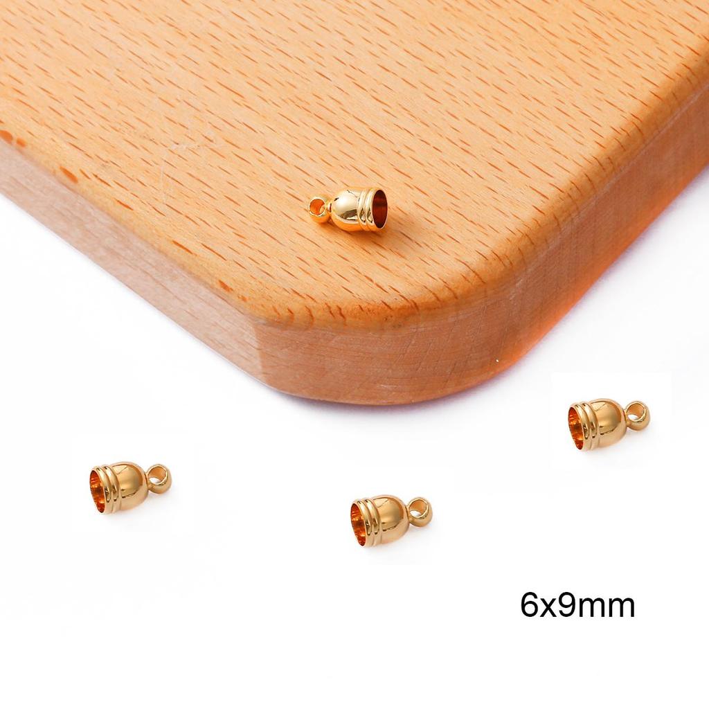 4Pcs Copper Tassel Hat Cap Charm Pendant for DIY Jewelry Making