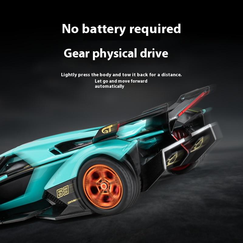 1/32 Scale Lambo V12 Concept Car Alloy Toy Model with Sound, Light & Spring-Back Action - Ideal Gift for Car Lovers & Kids Alike