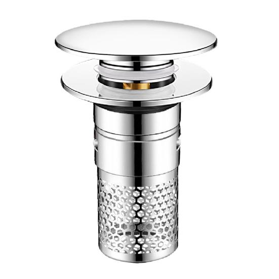 Bathroom Sink Stopper Pop-up Drain Strainer Hair Debris Catcher Sink