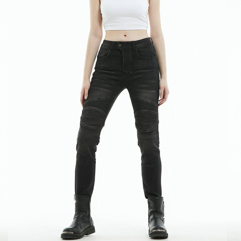 Motorcycle Jeans Women's Knight Slim-fit Locomotive Jeans Cycling Anti-drop Pants, Silicone Protective Gear