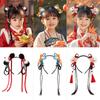 Tassel Children Wig Headband Flower New Year Hair Accessories Bow Princess Hairband  Girls