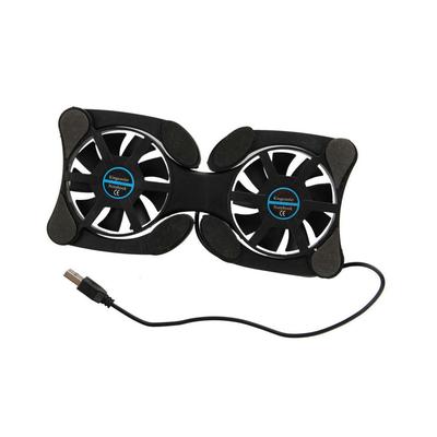 USB duální chladicí podložka pro notebook s nastavitelným ventilátorem, skládací, tenká, chladič, stojánek