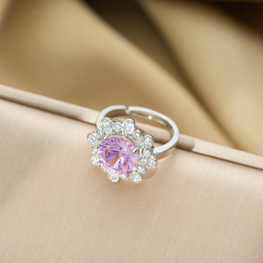 

Легкое роскошное ожерелье с имитацией цветка ириса и красного сапфира, универсальный модный комплект для женщин