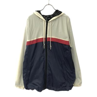 Nylonjacke L Marineblau x off-white Ripstop-Netzfutter Herren Gebraucht