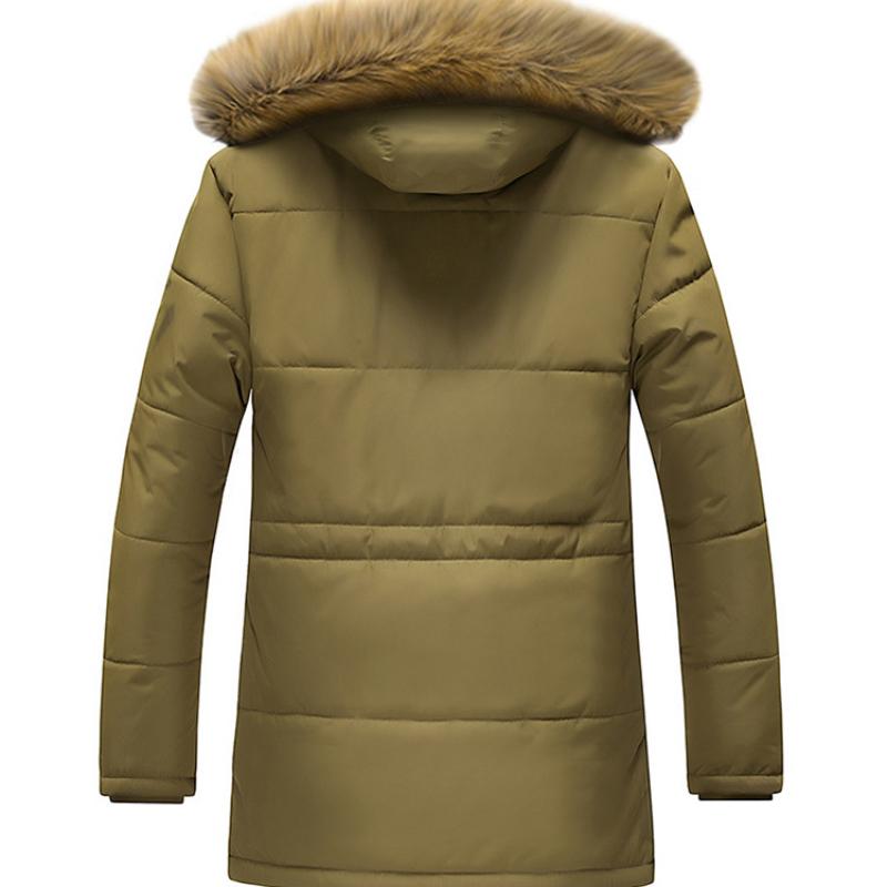 Parka groasă de iarnă, călduroasă, pentru bărbați, cu glugă, pentru bărbați, haină, jachete cargo, supradimensionate