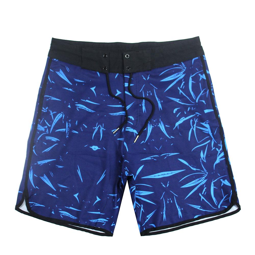 Men's Quick-Dry Leaf Print Surfing Shorts - 2024 Summer Beach Vacation