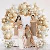 Nude White Balloons Kit Arch Gold Balloon Garland  Wedding Anniversary Bridal Shower Baby Shower Gender Reveal Decoration Globos
